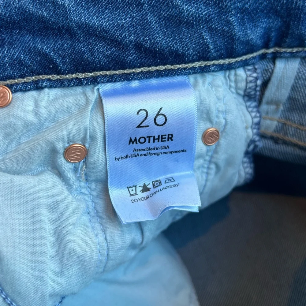 Mother The Swisher Sneak Fray Jeans Size 26 - Picture 10 of 16